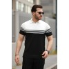 Erkek Parça Renk Yakalı Kısa Kollu T-shirt 160707 Erkek Parça Renk Yakalı Kısa Kollu T-shirt 160707