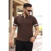 Erkek Yaka Ve Kolları çizgi Detaylı Fermuarlı Kısa Kollu T-shirt 162309 Erkek Yaka Ve Kolları çizgi Detaylı Fermuarlı Kısa Kollu T-shirt 162309
