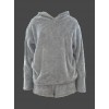 Kadın Uzun Kollu Meow Kedi Nakışlı Kapşonlu Peluş Sweat Ve Short Ikili Takım 138425 Kadın Uzun Kollu Meow Kedi Nakışlı Kapşonlu Peluş Sweat Ve Short Ikili Takım 138425