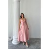 Pembe İnci Askı Detaylı Elbise 160819 Pembe İnci Askı Detaylı Elbise 160819
