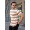 Erkek çift Renk Pamuklu örme Kumaş Kısa Kollu T-shirt 159923 Erkek çift Renk Pamuklu örme Kumaş Kısa Kollu T-shirt 159923