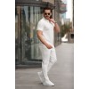 Erkek Yakalı Fermuarlı T-shirt Pantolon Ikili Rahat Takım 160463 Erkek Yakalı Fermuarlı T-shirt Pantolon Ikili Rahat Takım 160463