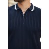 Erkek Yaka Ve Kolları çizgi Detaylı Fermuarlı Kısa Kollu T-shirt 162308 Erkek Yaka Ve Kolları çizgi Detaylı Fermuarlı Kısa Kollu T-shirt 162308