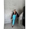 BEL LASTİK DETAYLI MODAL KUMAŞ PANTOLON - Mavi 150741