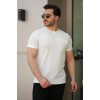 Erkek Cepli Kolyeli Kısa Kollu örme Kumaş T-shirt 159933