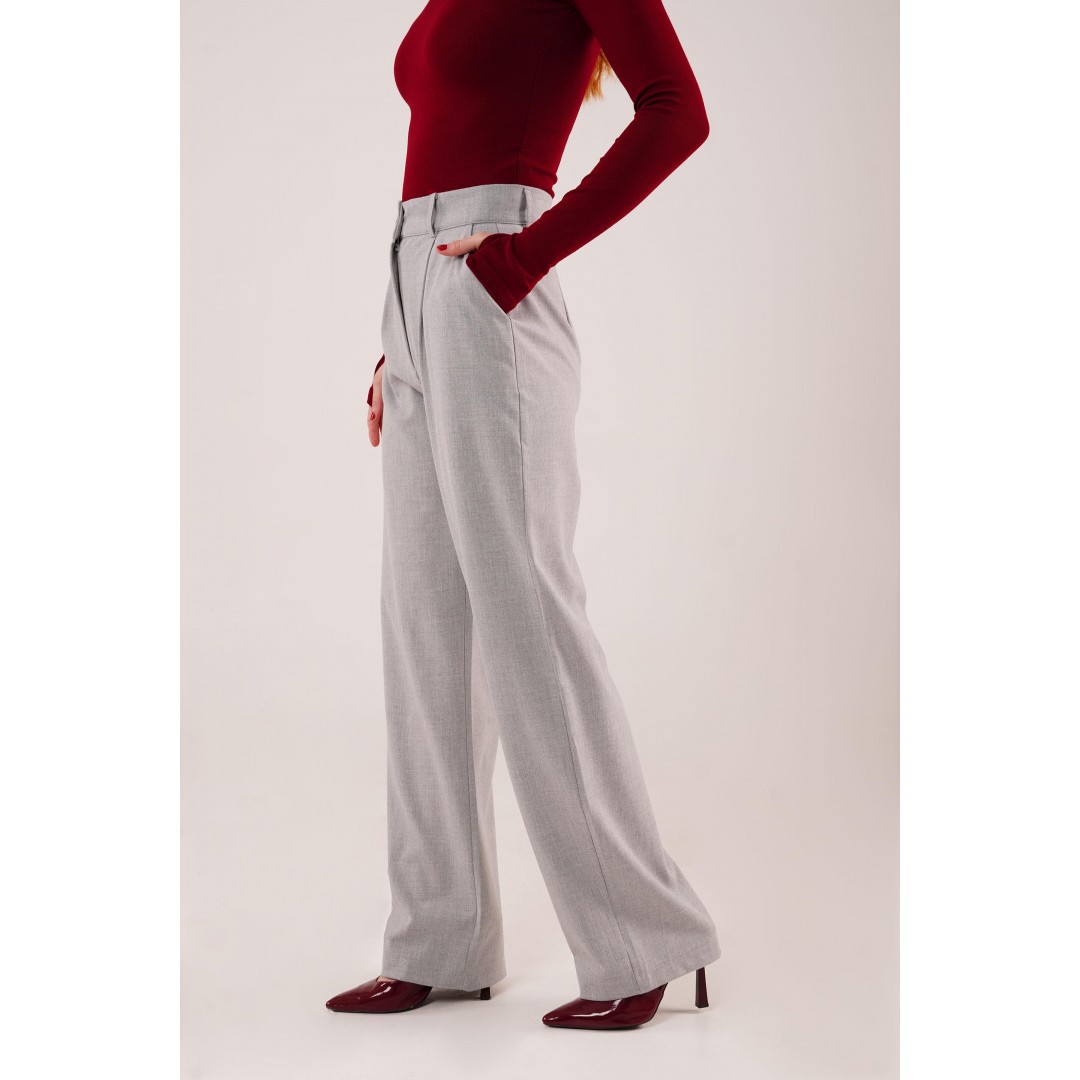 Premium Model Oturtmalı Gri Pantolon 147524 Premium Model Oturtmalı Gri Pantolon 147524