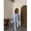 ÇİZGİLİ KETEN YELEK-PANTOLON TAKIM - Mavi - 152060 ÇİZGİLİ KETEN YELEK-PANTOLON TAKIM - Mavi - 152060