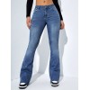 Kadın Yüksek Bel Cepli İspanyol Paçalı Kot Jeans Pantolon 141880 Kadın Yüksek Bel Cepli İspanyol Paçalı Kot Jeans Pantolon 141880