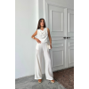 DEGAJE YAKA KOLSUZ BLUZ - PANTOLON TAKIM - Beyaz 163406 DEGAJE YAKA KOLSUZ BLUZ - PANTOLON TAKIM - Beyaz 163406