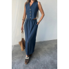 TENCEL YELEK - YIRTMAÇLI ETEK TAKIM - İndigo 159986 TENCEL YELEK - YIRTMAÇLI ETEK TAKIM - İndigo 159986