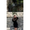 Kadın Uzun Kollu Balıkçı Yaka Kısa şardonlu Kaşkorse Elbise - 134704 Kadın Uzun Kollu Balıkçı Yaka Kısa şardonlu Kaşkorse Elbise - 134704