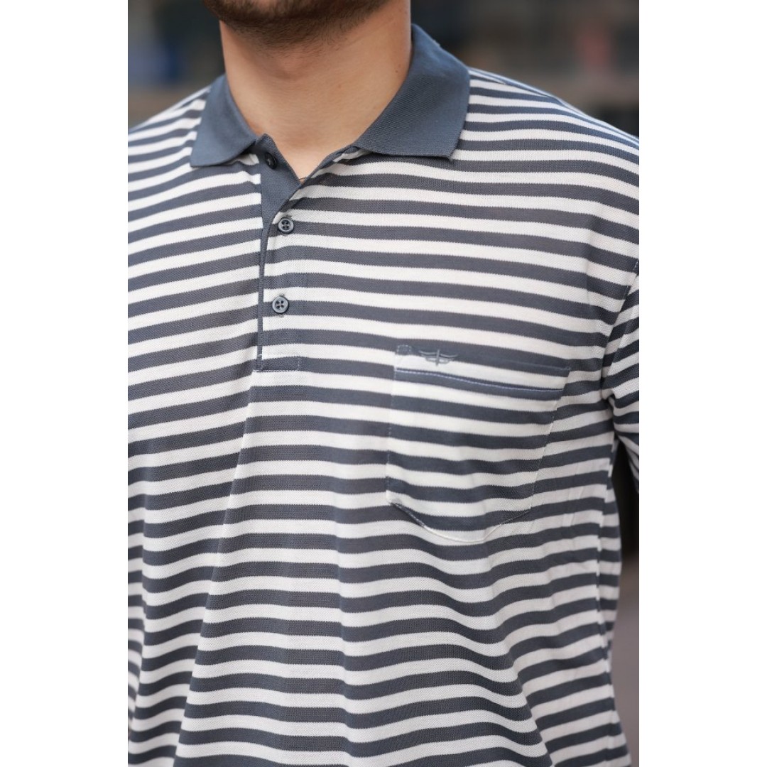 Erkek Yakalı çizgili Kısa Kollu T-shirt 160893 Erkek Yakalı çizgili Kısa Kollu T-shirt 160893