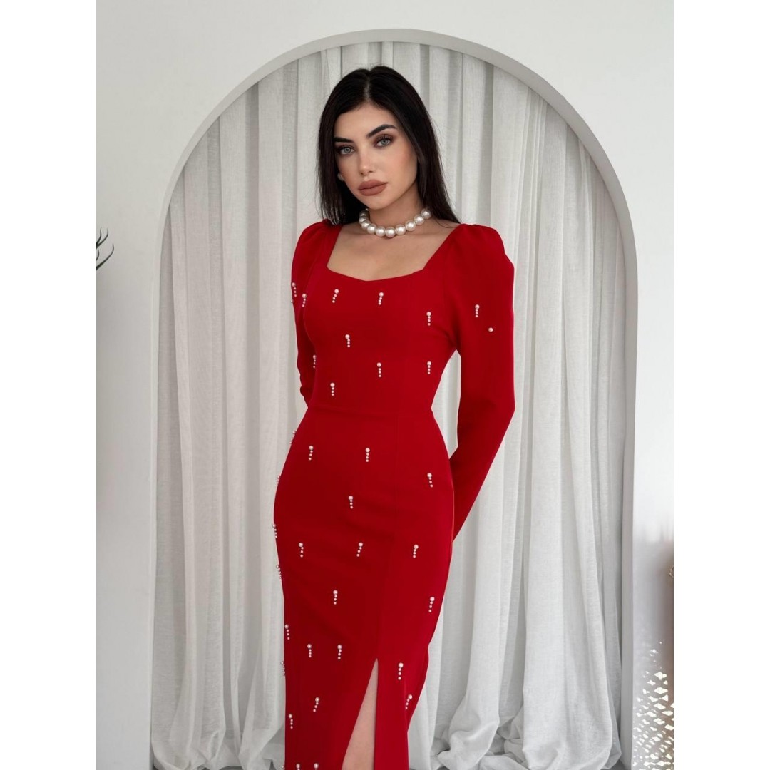 Akit İnci Detaylı Elbise - 147021 Akit İnci Detaylı Elbise - 147021