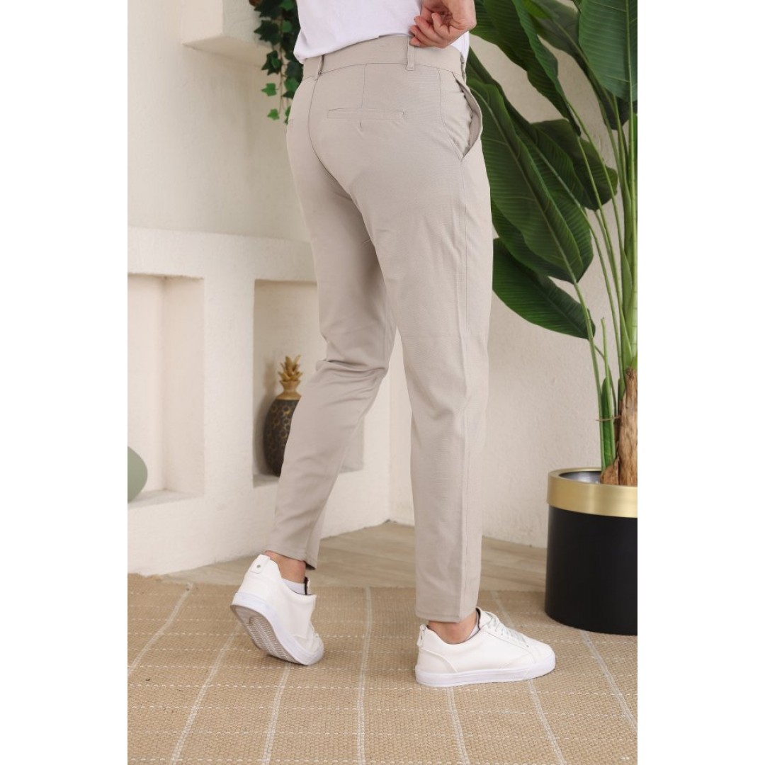 Erkek Slim Fit Likralı Bilek Boy Kumaş Pantolon - 159382 Erkek Slim Fit Likralı Bilek Boy Kumaş Pantolon - 159382