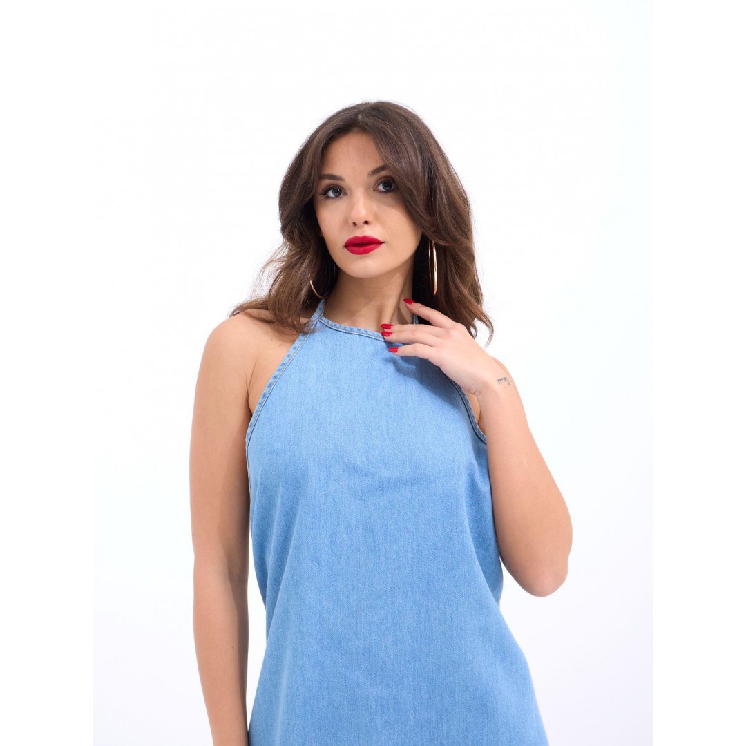 6771 KOT ELBİSE-MAVİ - 143131 6771 KOT ELBİSE-MAVİ - 143131