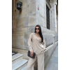 ÇİZGİLİ BLUZ - PANTOLON TAKIM - Bej 153606 ÇİZGİLİ BLUZ - PANTOLON TAKIM - Bej 153606