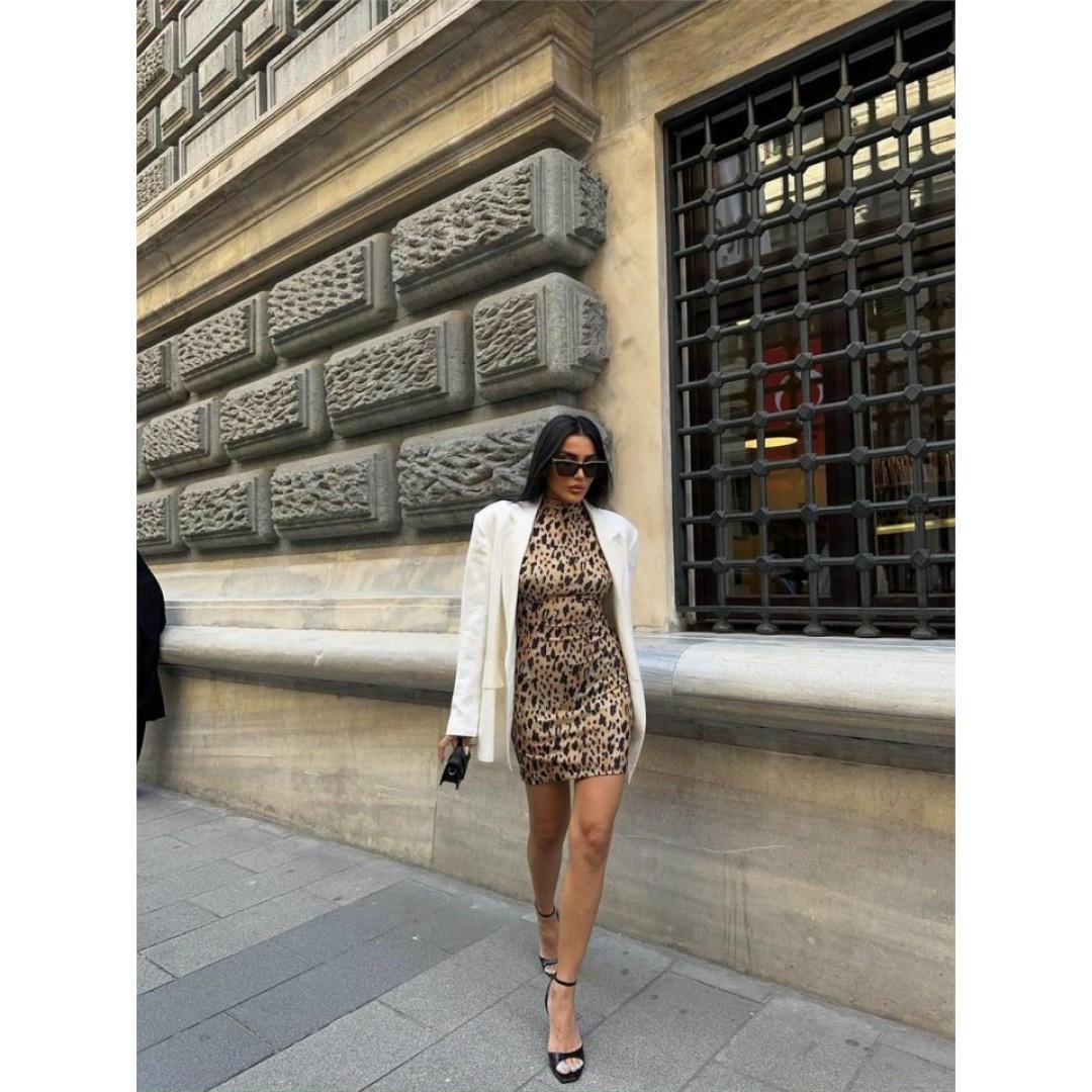 LEOPAR KISA ELBİSE SANDY - Leopar - 150736 LEOPAR KISA ELBİSE SANDY - Leopar - 150736