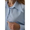 Taşlı Sivri Yaka Gömlek - Bebe Mavisi 162837 Taşlı Sivri Yaka Gömlek - Bebe Mavisi 162837