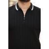 Erkek Yaka Ve Kolları çizgi Detaylı Fermuarlı Kısa Kollu T-shirt - 162311 Erkek Yaka Ve Kolları çizgi Detaylı Fermuarlı Kısa Kollu T-shirt - 162311
