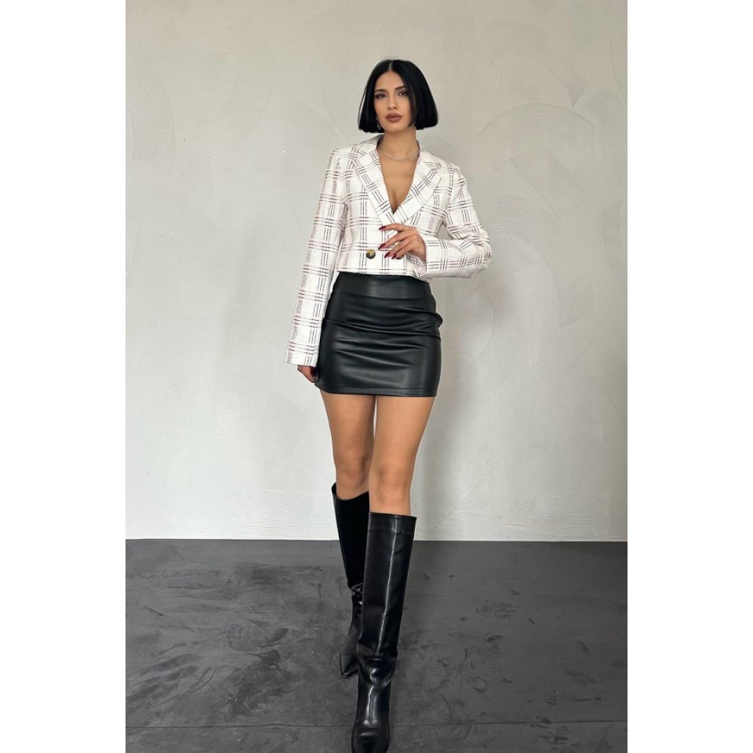 Desenli Crop Ceket - 149696 Desenli Crop Ceket - 149696