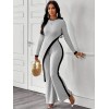 Kadın Uzun Kollu Bisiklet Yaka Asimetrik Kesim Bluz şardonlu Kaşkorse Bluz Ve Pantolon Ikili Takım 138755 Kadın Uzun Kollu Bisiklet Yaka Asimetrik Kesim Bluz şardonlu Kaşkorse Bluz Ve Pantolon Ikili Takım 138755