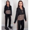 Kadın Uzun Kollu Leopar Detay Sweat Ve Yanı Leopar şerit Detay Pantolon Ikili Takım 134708 Kadın Uzun Kollu Leopar Detay Sweat Ve Yanı Leopar şerit Detay Pantolon Ikili Takım 134708