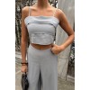 Crop Plazzo Pantolon Takım 10155-08 159246 Crop Plazzo Pantolon Takım 10155-08 159246