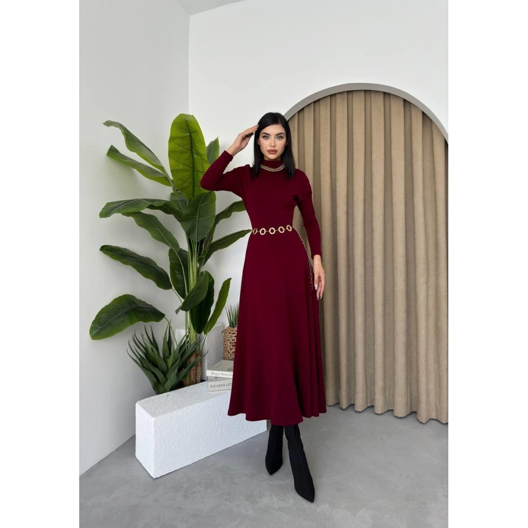 Dina Boğazlı Midi Elbise - 147224 Dina Boğazlı Midi Elbise - 147224