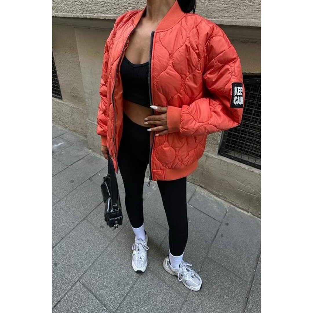 Alisa Oversize Kapitone Bomber Ceket 7058 -08 156120 Alisa Oversize Kapitone Bomber Ceket 7058 -08 156120