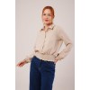 Bel Ve Bilek Lastikli Bej Bluz 147300 Bel Ve Bilek Lastikli Bej Bluz 147300