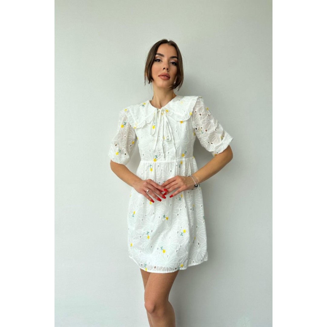 Sarı Bebe Yakalı Brode Elbise 149400 Sarı Bebe Yakalı Brode Elbise 149400