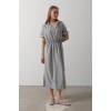 Beli Lastikli Elbise - Gri - 160641 Beli Lastikli Elbise - Gri - 160641