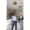 Kadın Yüksek Bel Süet Kumaş Ispanyol Paça Detay Pantolon 137170 Kadın Yüksek Bel Süet Kumaş Ispanyol Paça Detay Pantolon 137170