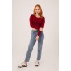 Ters Dikişli Basic Bordo Body Bluz 148083 Ters Dikişli Basic Bordo Body Bluz 148083