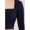 Kare Yaka Basic Lacivert Bluz - 147547 Kare Yaka Basic Lacivert Bluz - 147547