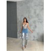 DİZ YIRTIK VARAKLI MOM KOT PANTOLON - Gümüş 150439 DİZ YIRTIK VARAKLI MOM KOT PANTOLON - Gümüş 150439