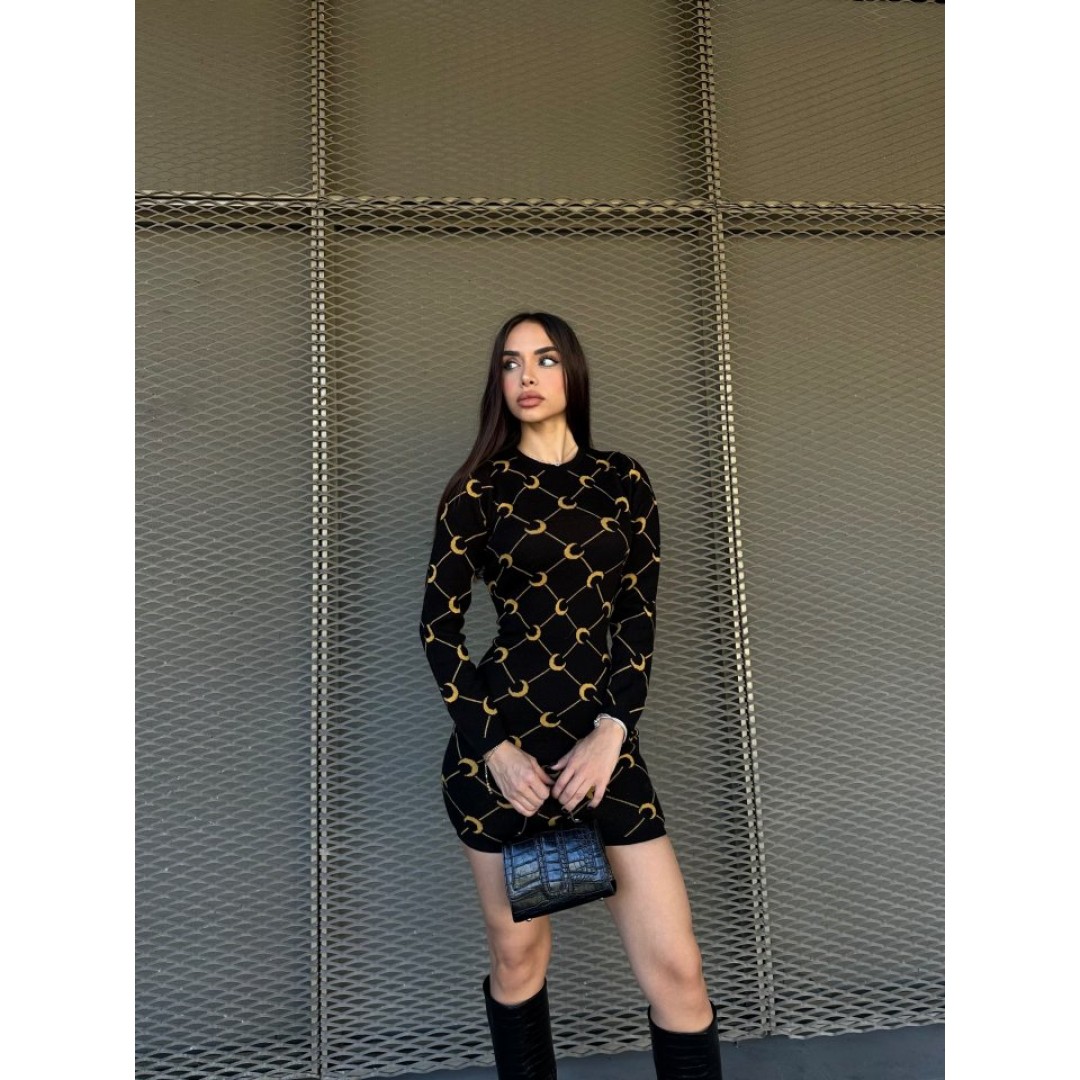 Kadın Bisiklet Yaka Uzun Kol Triko Mini Boy Elbise - 134640 Kadın Bisiklet Yaka Uzun Kol Triko Mini Boy Elbise - 134640
