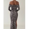 Kadın Madonna Yaka Dalgıç Kumaş Leopar Desen Maxi Boy Derin Yırtmaçlı Elbise - 127777 Kadın Madonna Yaka Dalgıç Kumaş Leopar Desen Maxi Boy Derin Yırtmaçlı Elbise - 127777