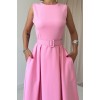 Pembe Halter Yaka Kloş Elbise 153492