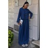 Önü İnce Kordon Detaylı Ve Double Paça Pantolonlu Takım 10180 - 159417 Önü İnce Kordon Detaylı Ve Double Paça Pantolonlu Takım 10180 - 159417