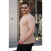 Erkek Ağaç Kabuğu Desenli Kısa Kollu T-shirt 161249