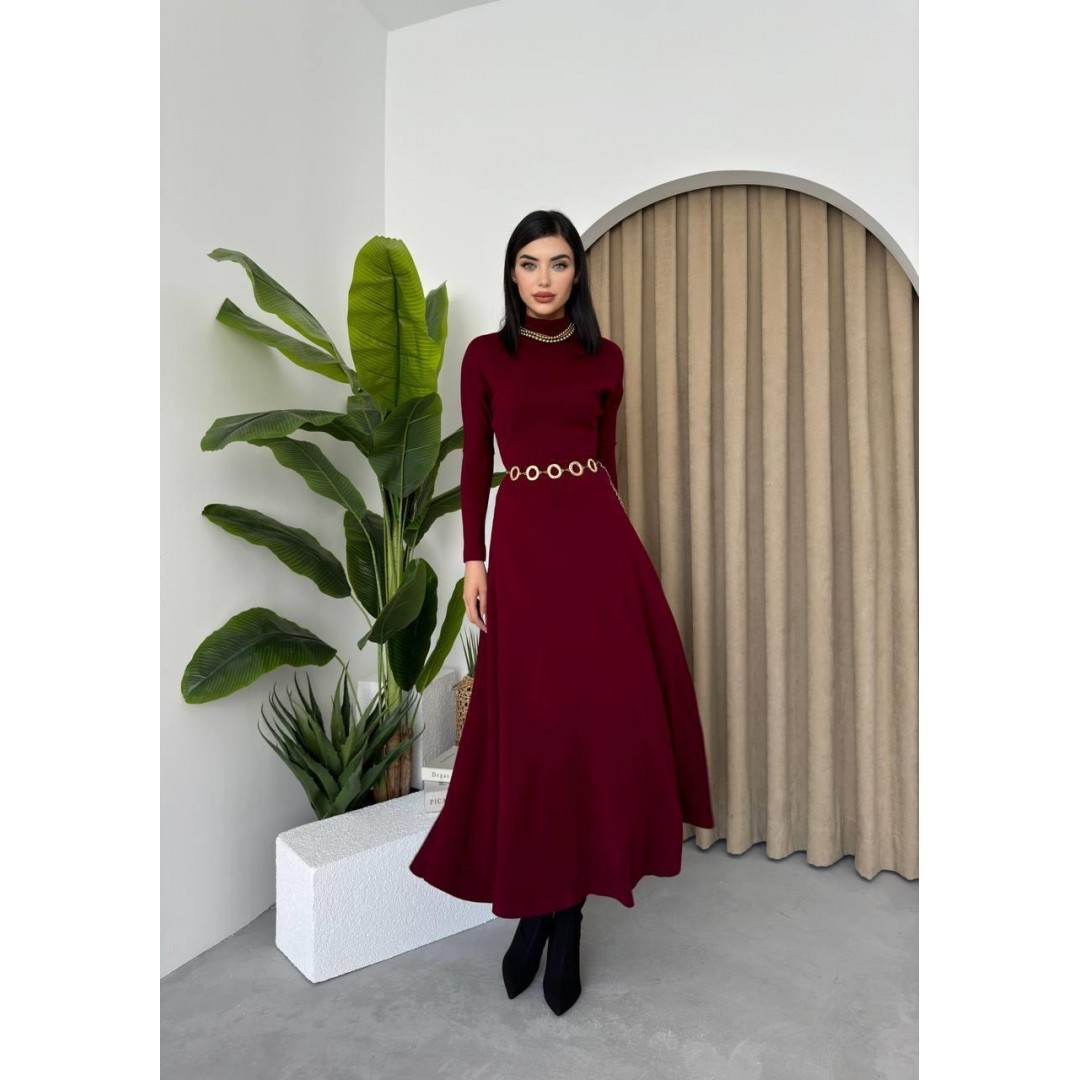 Dina Boğazlı Midi Elbise - 147224 Dina Boğazlı Midi Elbise - 147224