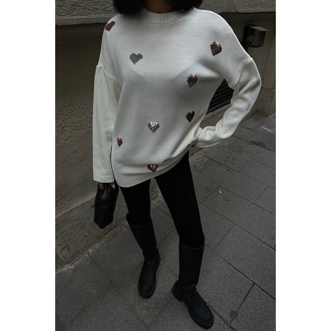 Molly Kalp Desenli Triko Örme Kazak 1339 156768