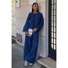 Önü İnce Kordon Detaylı Ve Double Paça Pantolonlu Takım 10180 - 159417 Önü İnce Kordon Detaylı Ve Double Paça Pantolonlu Takım 10180 - 159417
