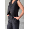 KETEN TEK DÜĞME YELEK-PANTOLON TAKIM - Siyah 153960 KETEN TEK DÜĞME YELEK-PANTOLON TAKIM - Siyah 153960