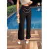 Kadın Beli Zincir Detay Ithal Krep Pantolon - 135122 Kadın Beli Zincir Detay Ithal Krep Pantolon - 135122