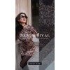 Kadın Uzun Kollu Kayık Yaka Leopar Baskılı Mini Elbise - 134642 Kadın Uzun Kollu Kayık Yaka Leopar Baskılı Mini Elbise - 134642