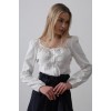 Bisiklet Yaka Bluz - Beyaz - 154472 Bisiklet Yaka Bluz - Beyaz - 154472