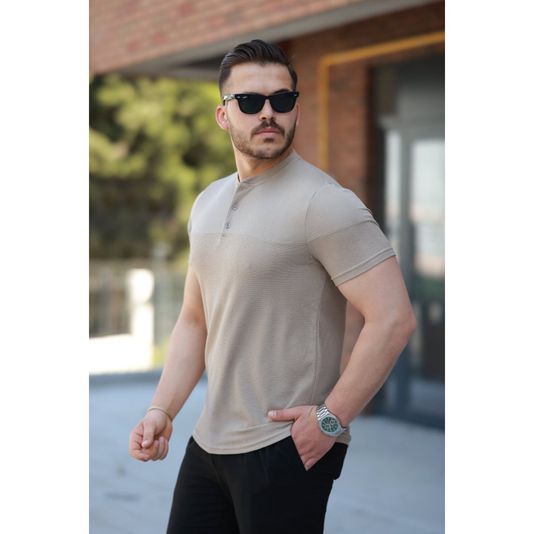 Erkek Hakim Yakalı Kısa Kollu Pamuklu T-shirt 161509 Erkek Hakim Yakalı Kısa Kollu Pamuklu T-shirt 161509
