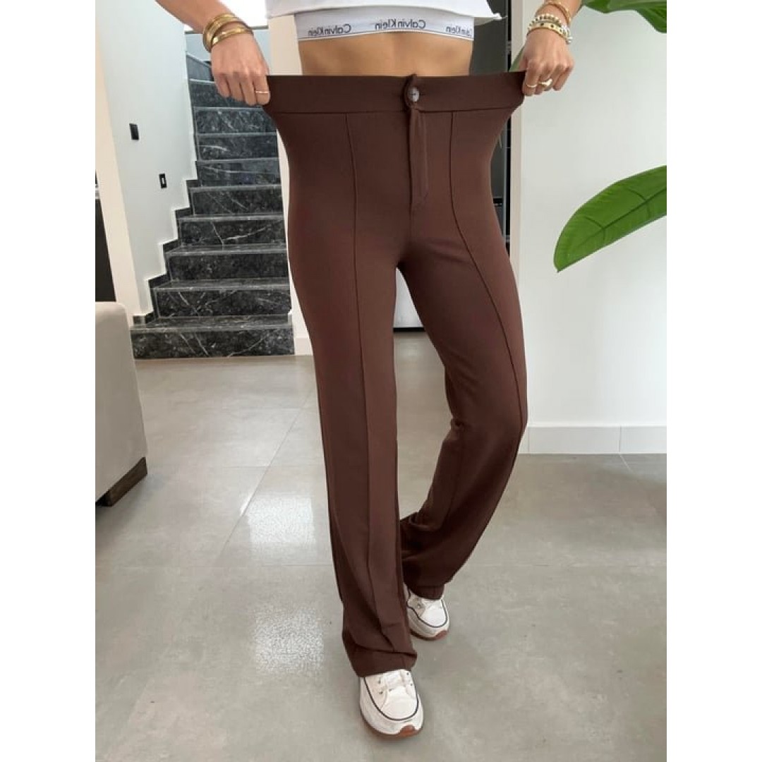 Kadın Yüksek Bel Full Likralı Krep Kumaş Pantolon 140076 Kadın Yüksek Bel Full Likralı Krep Kumaş Pantolon 140076